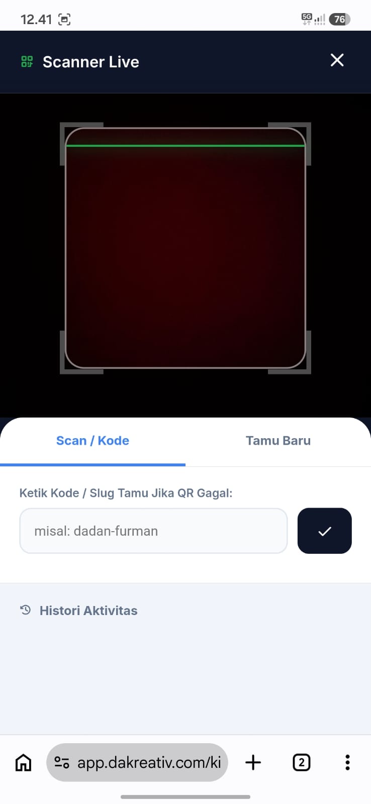 Scan QR Tamu